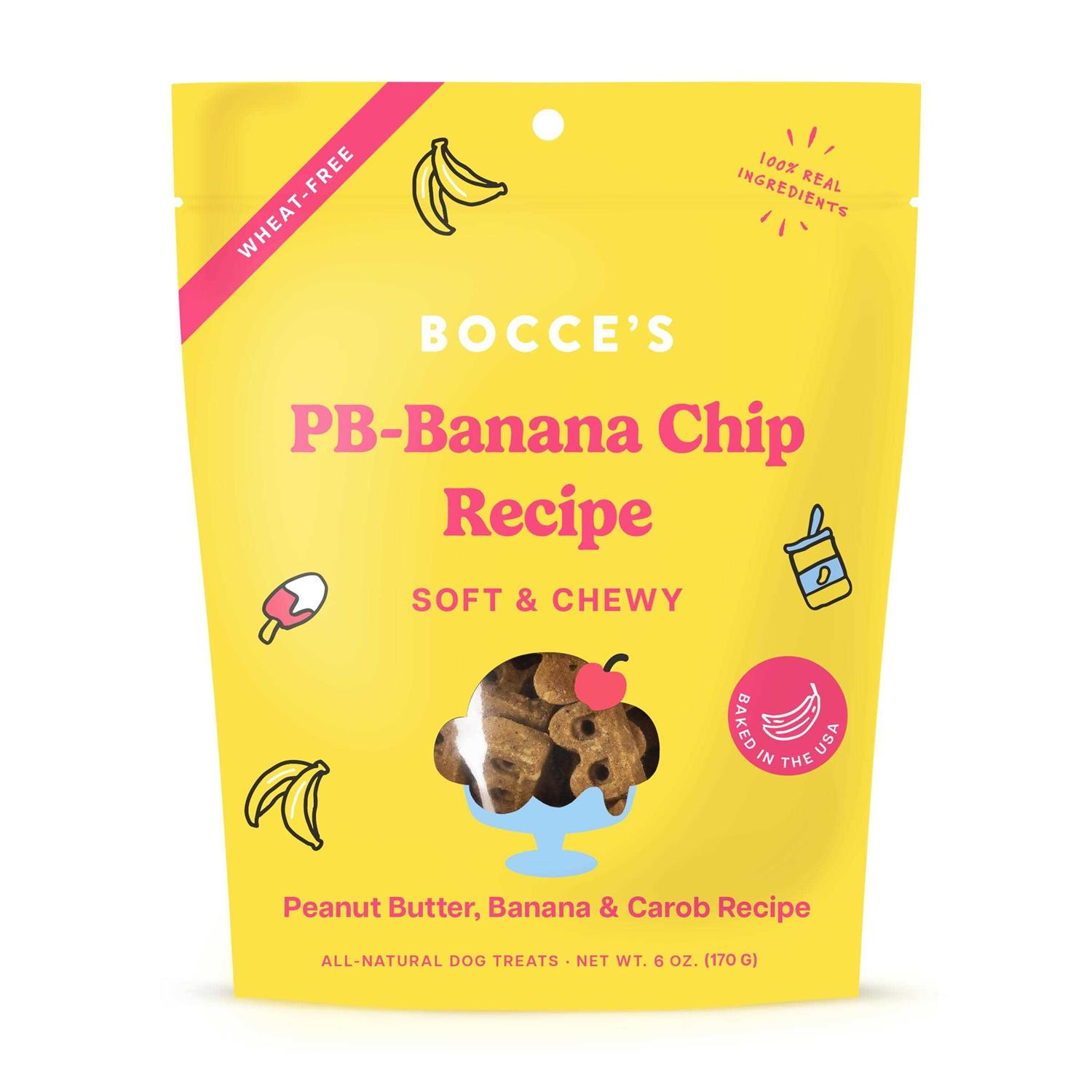 Bocce's Bakery PB Banana Chip Soft & Chewy Dog Treats