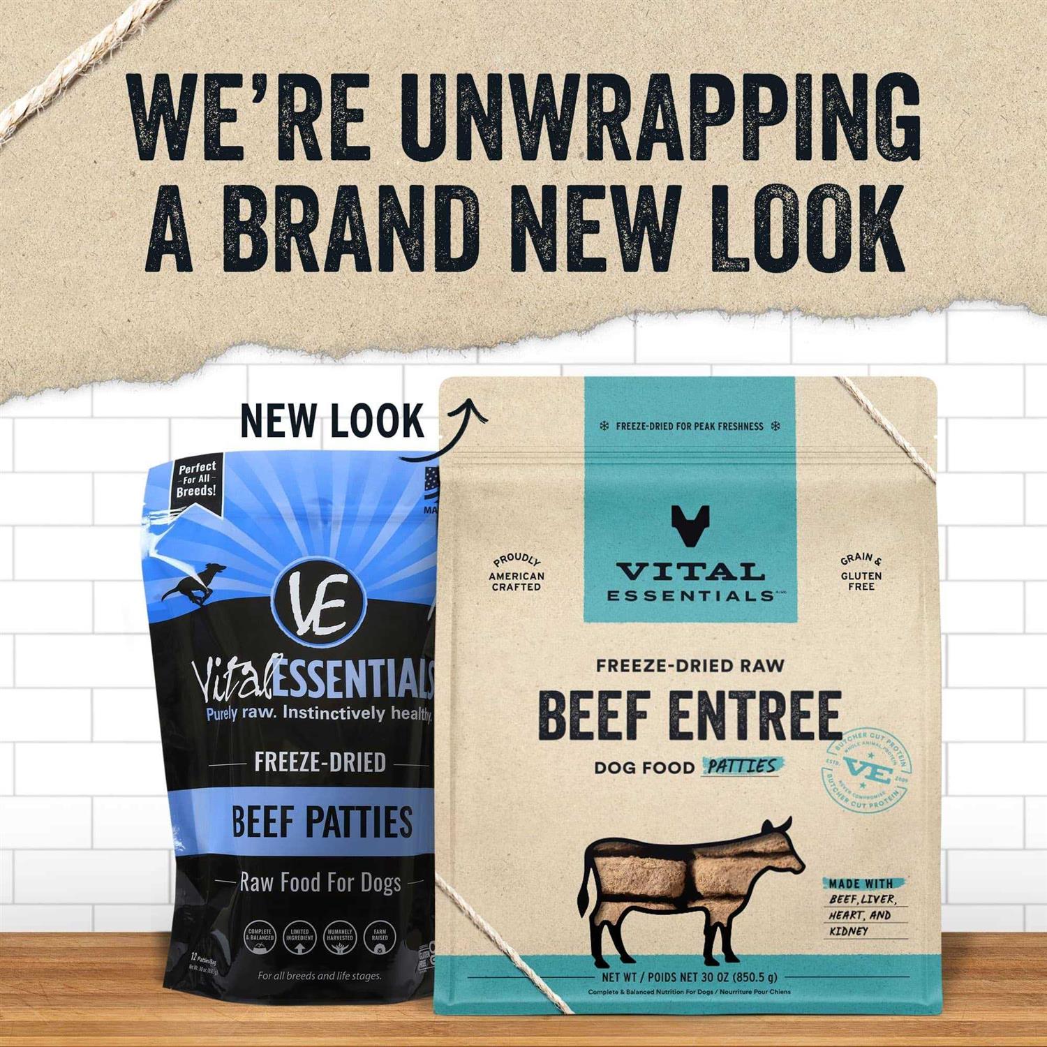 Alternative view of Vital Essentials Beef Entree Patties Freeze-Dried Raw Dog Food