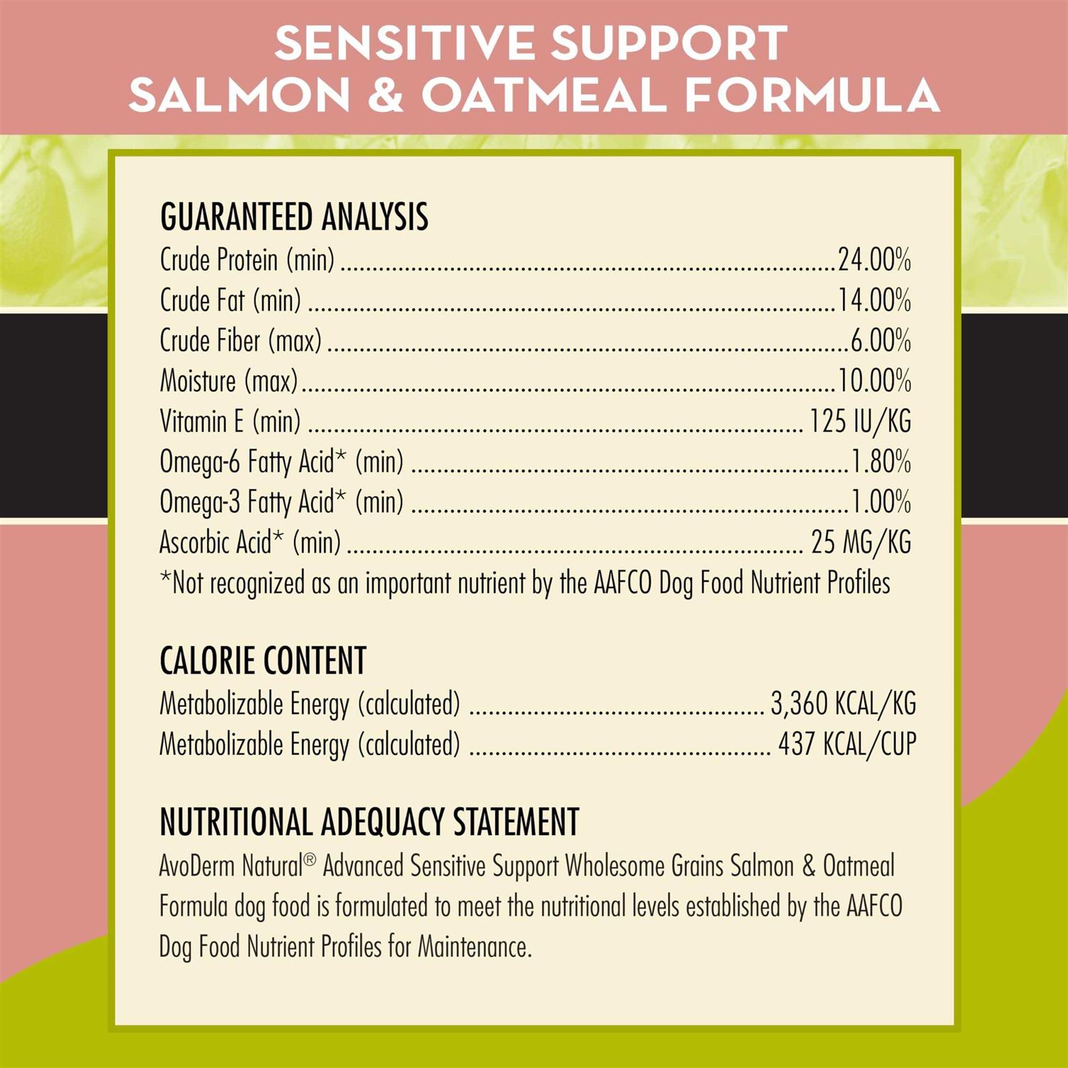 Alternative view of AvoDerm Advanced Sensitive Support Salmon & Oatmeal Formula Dry Dog Food