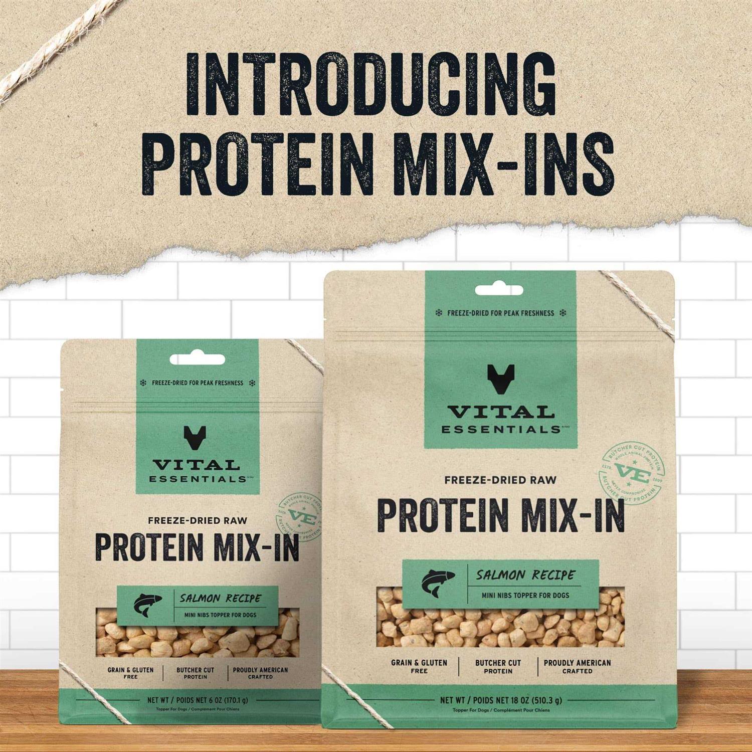 Alternative view of Vital Essentials Freeze Dried Raw Protein Mix In Salmon Recipe Mini Nibs Topper for Dogs
