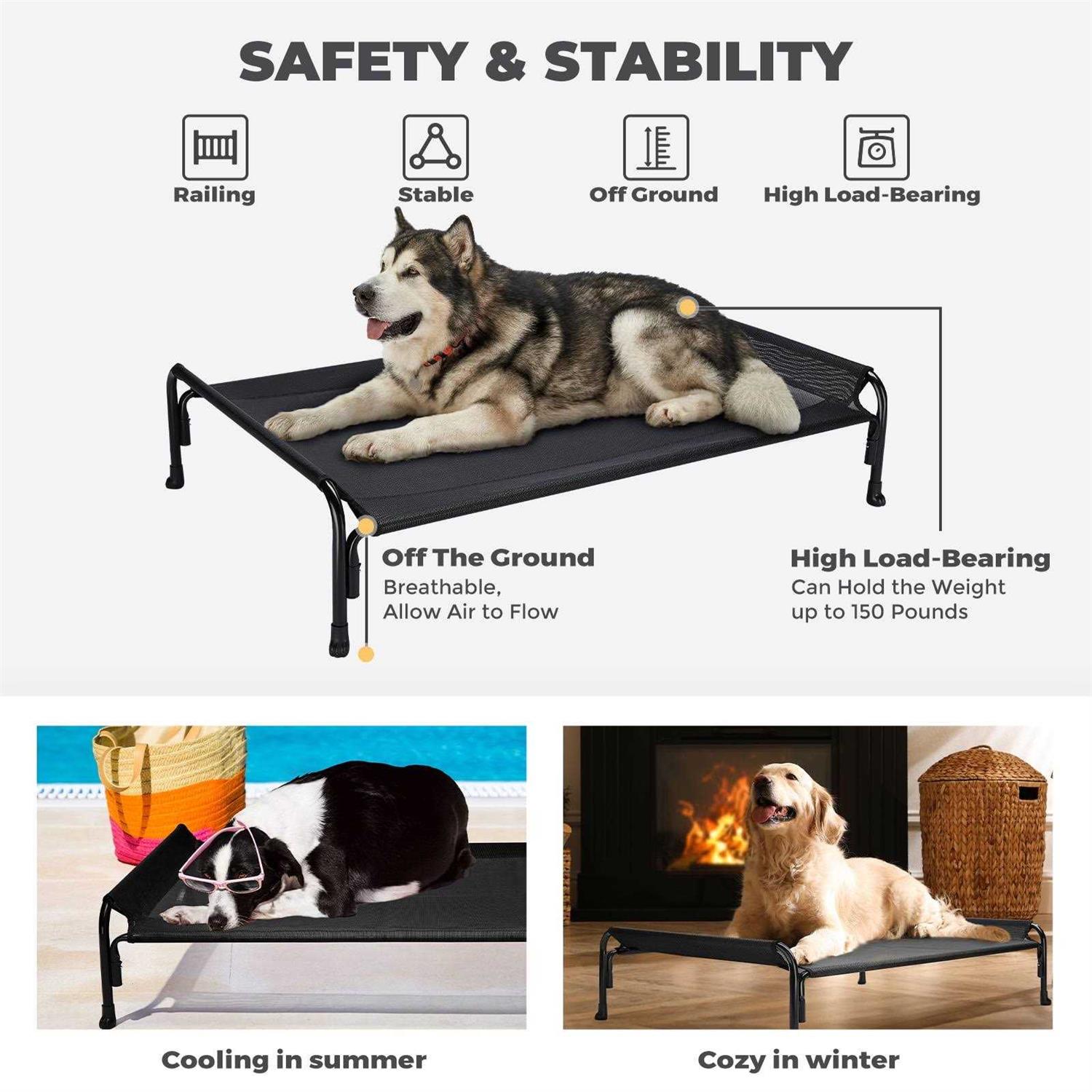 Alternative view of Veehoo Cooling Elevated Dog Bed Raised Pet Cot with Washable Mesh