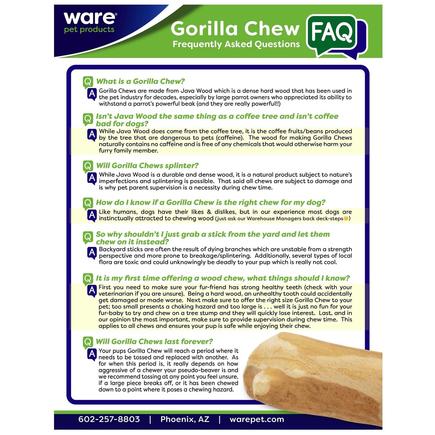 Alternative view of Ware Gorilla Chew