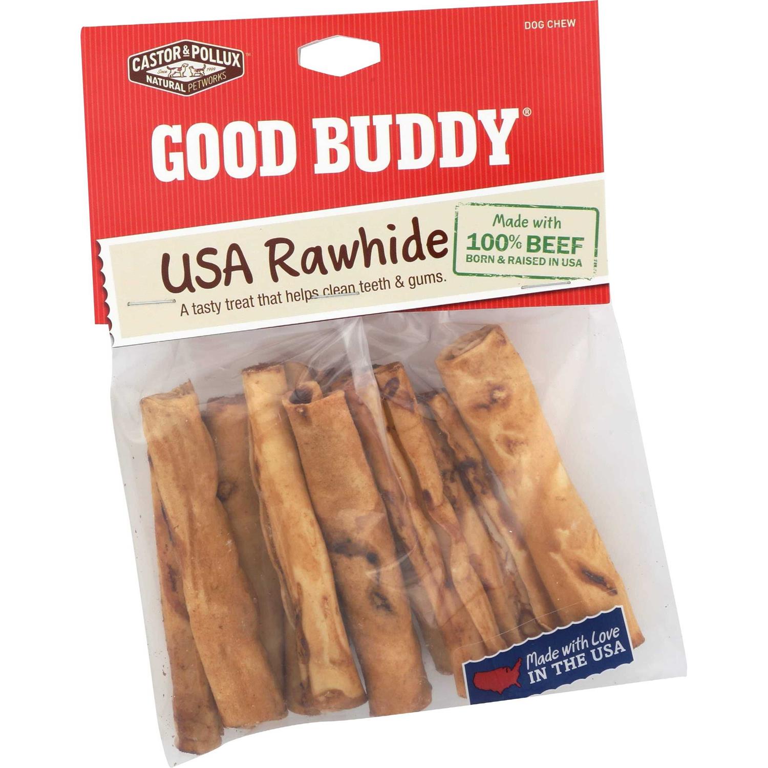 Castor & Pollux Good Buddy Rawhide Mini Rolls USA
