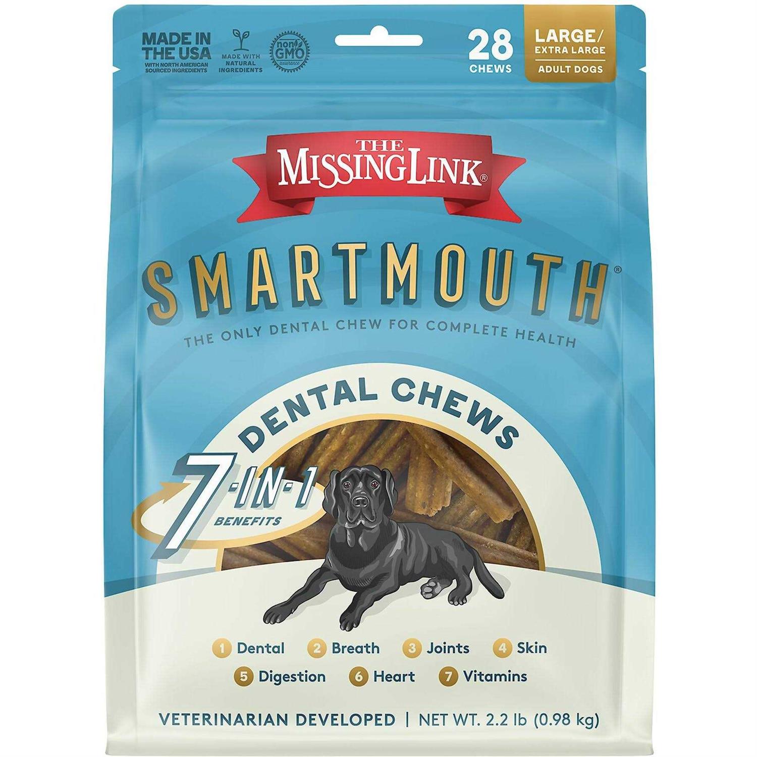 The Missing Link Smartmouth Dental Chews for Dogs