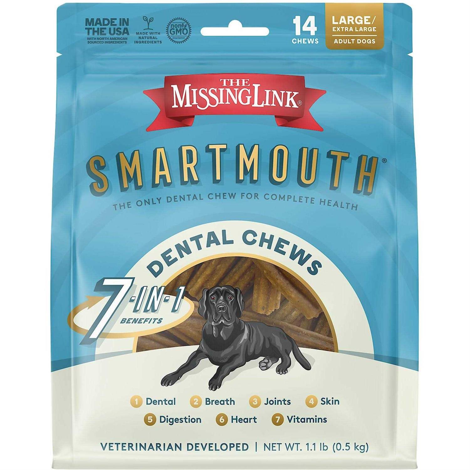 The Missing Link Smartmouth Dental Chews for Dogs