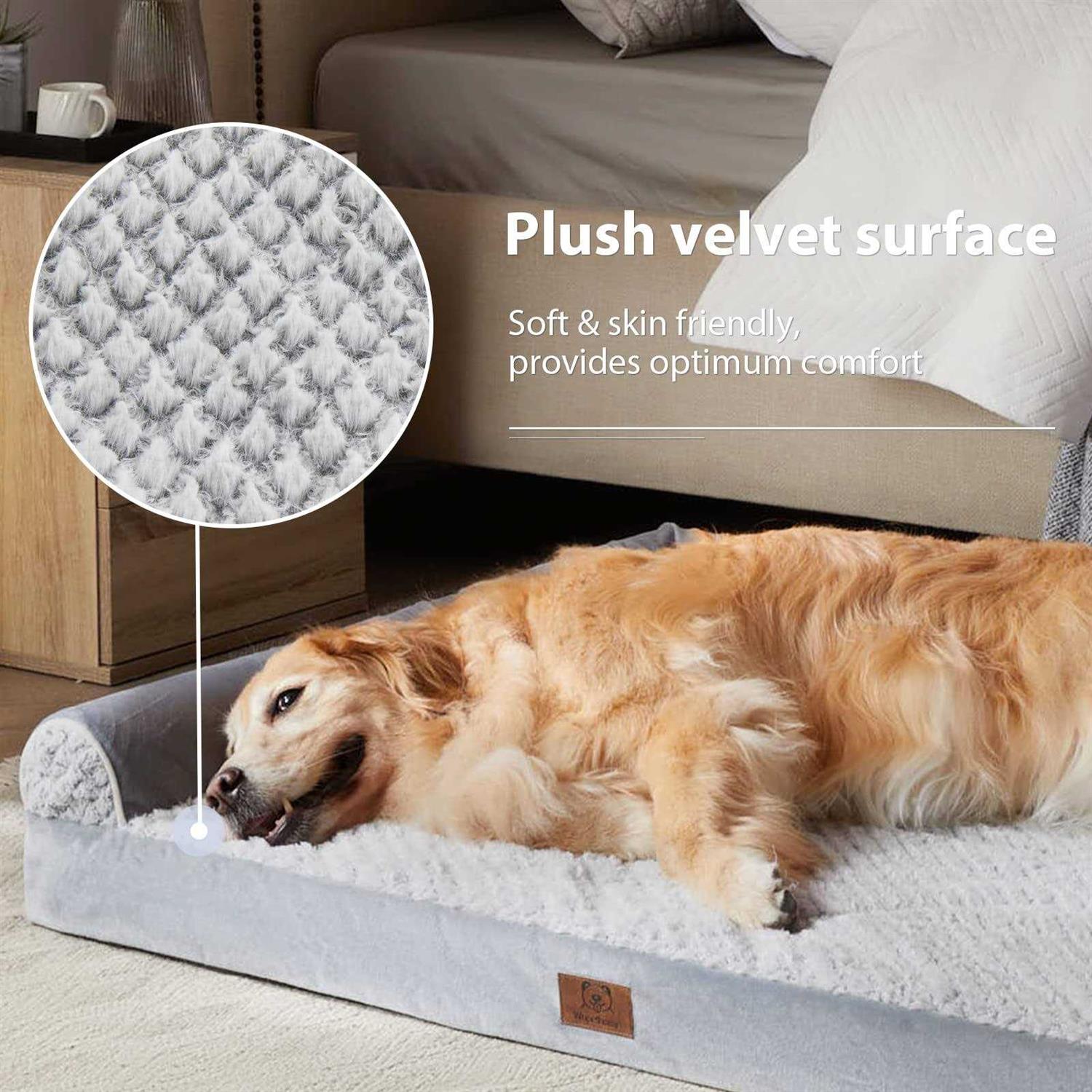Alternative view of WNPETHOME Dog Beds for Large Dogs Orthopedic Sofa Dog Bed Mat Pillow with Removable Waterproof Cover