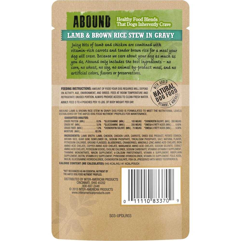 Alternative view of Abound Dog Food Natural Lamb & Brown Rice Stew in Gravy