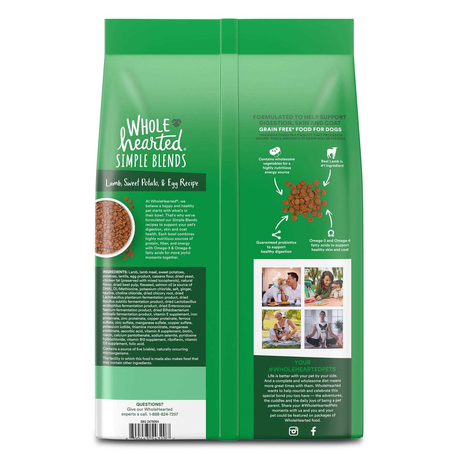 Alternative view of WholeHearted Lamb Sweet Potato & Egg Recipe Dry Dog Food