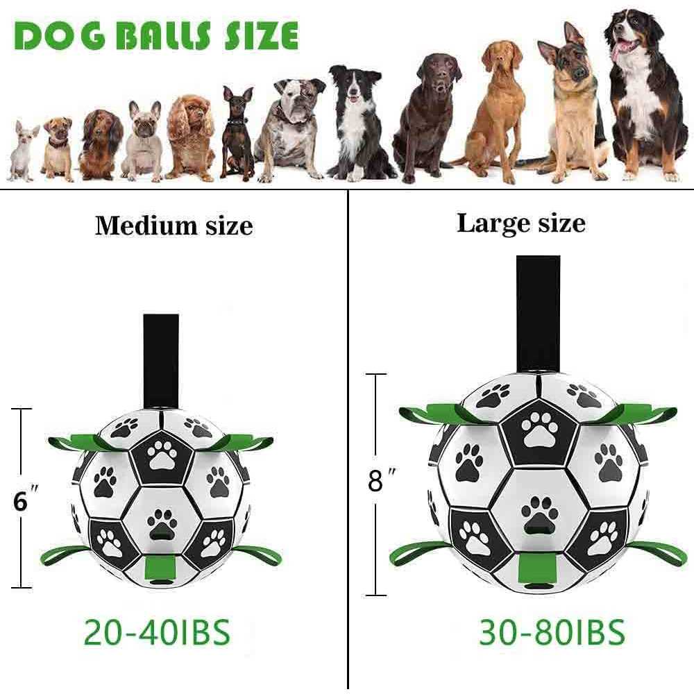 Alternative view of Canmilar Dog Toys Soccer Ball with Straps Interactive Dog Toys for Tug of War