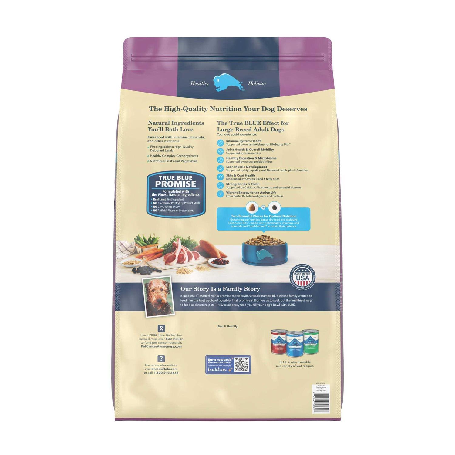 Alternative view of Blue Buffalo Life Protection Formula Large Breed Adult Lamb & Brown Rice Recipe Dry Dog Food