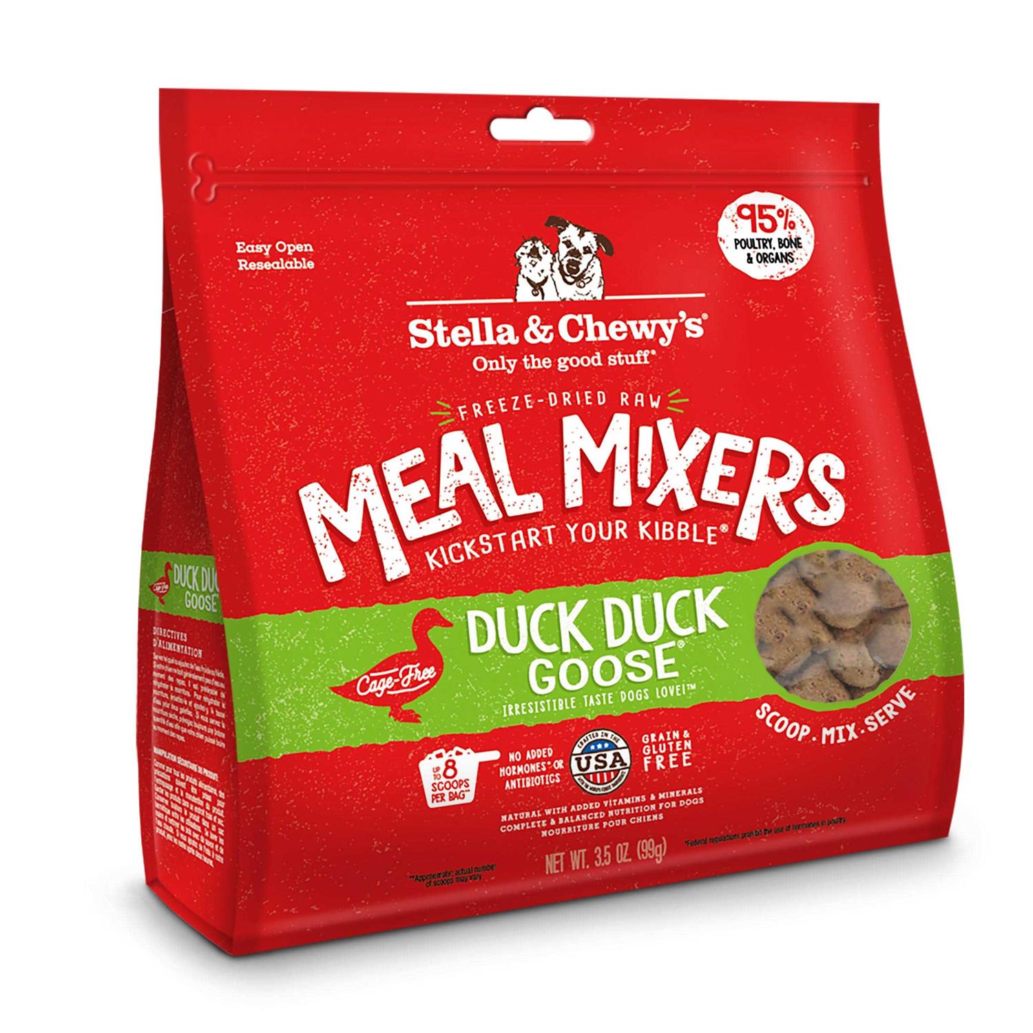 Stella & Chewy's Freeze Dried Duck Duck Goose Meal Mixers Dog Food
