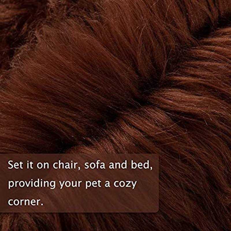 Alternative view of Asrug Soft Faux Fur Pet Bed Mat Plush and Fluffy Pet Pad Ultra Cozy Pet Throw Rug for Dogs Cats