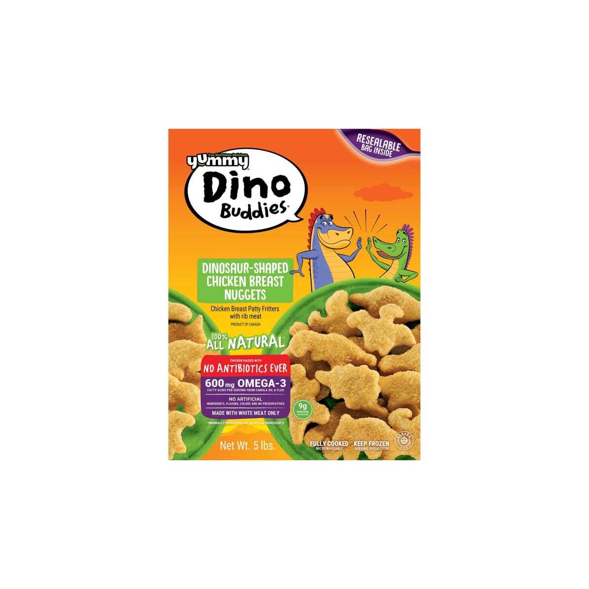 Yummy Dinosaur-Shaped Chicken Breast Nuggets