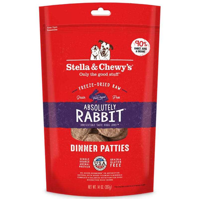 Stella & Chewy's Absolutely Rabbit Dinner Patties Freeze Dried Dog Food