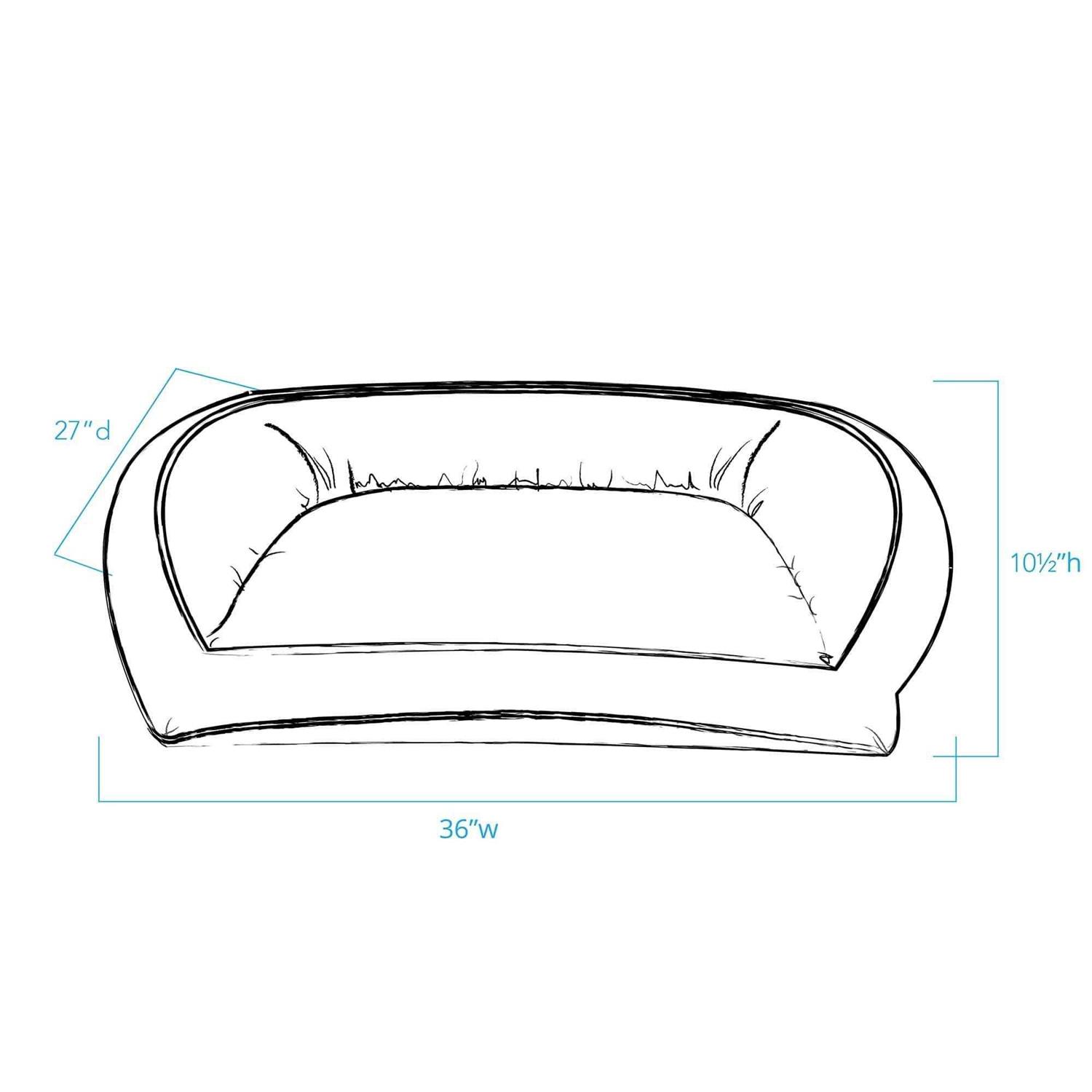 Alternative view of Carolina Pet Quilted Microfiber Bolster Bed