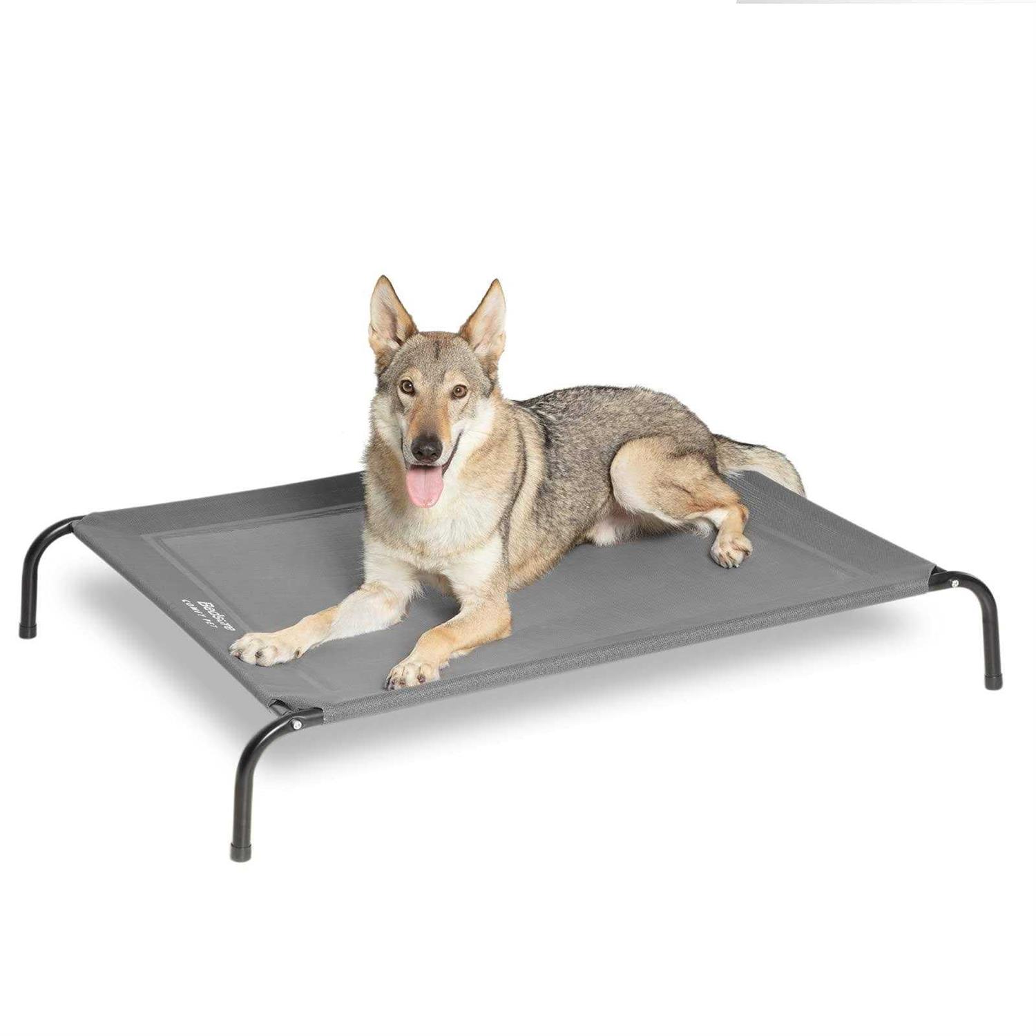 Bedsure Large Elevated Cooling Outdoor Dog Bed Raised Dog Cots Beds for Large Dogs
