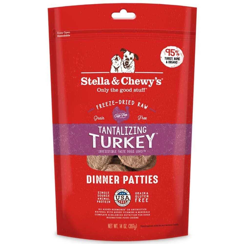 Stella Chewy's Freeze Dried Tantalizing Turkey Dinner Patties Dog Food