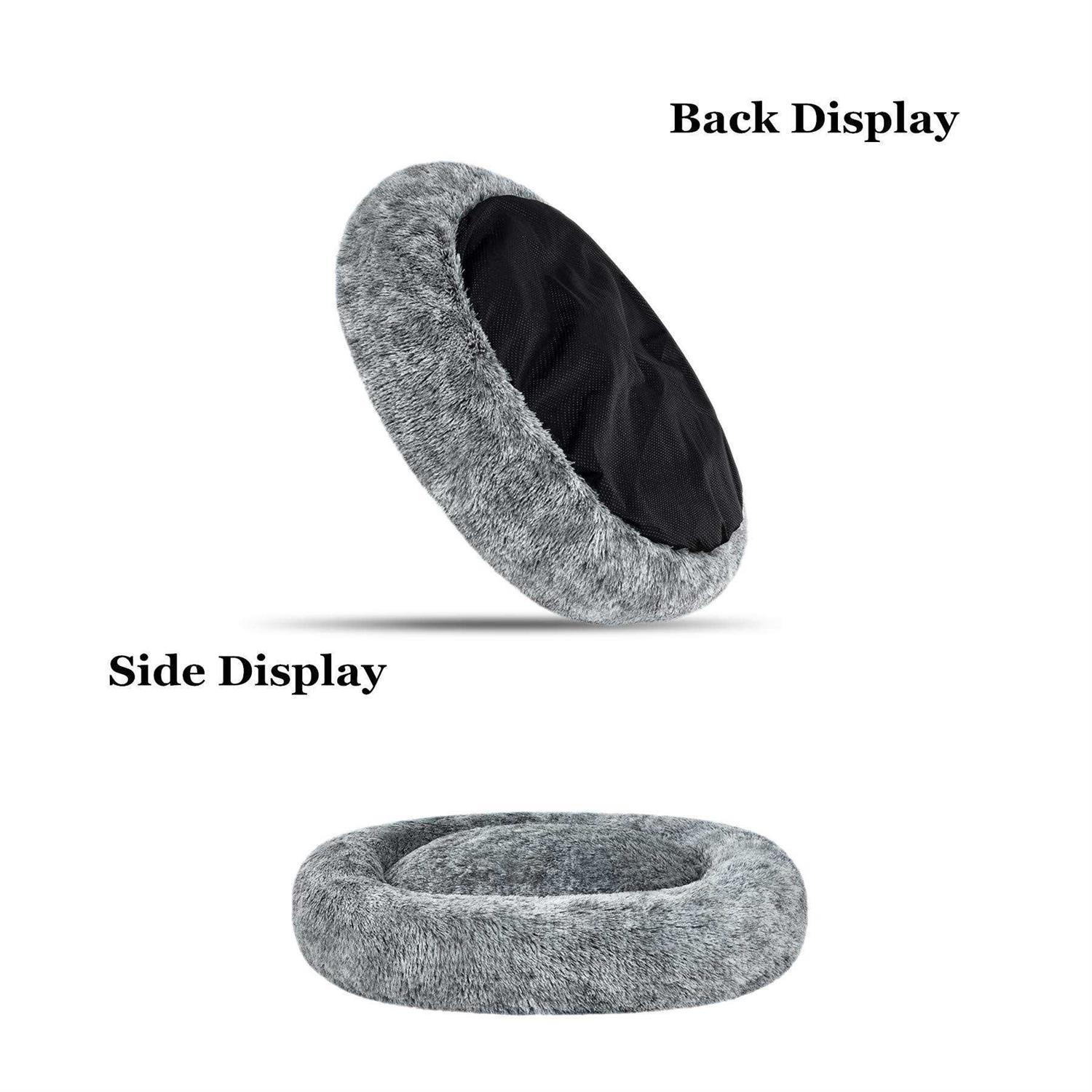 Alternative view of coohom Oval calming Donut cuddler Dog Bed,Shag Faux Fur cat Bed Washable Round Pillow Pet Bed for Small Medium Dogs