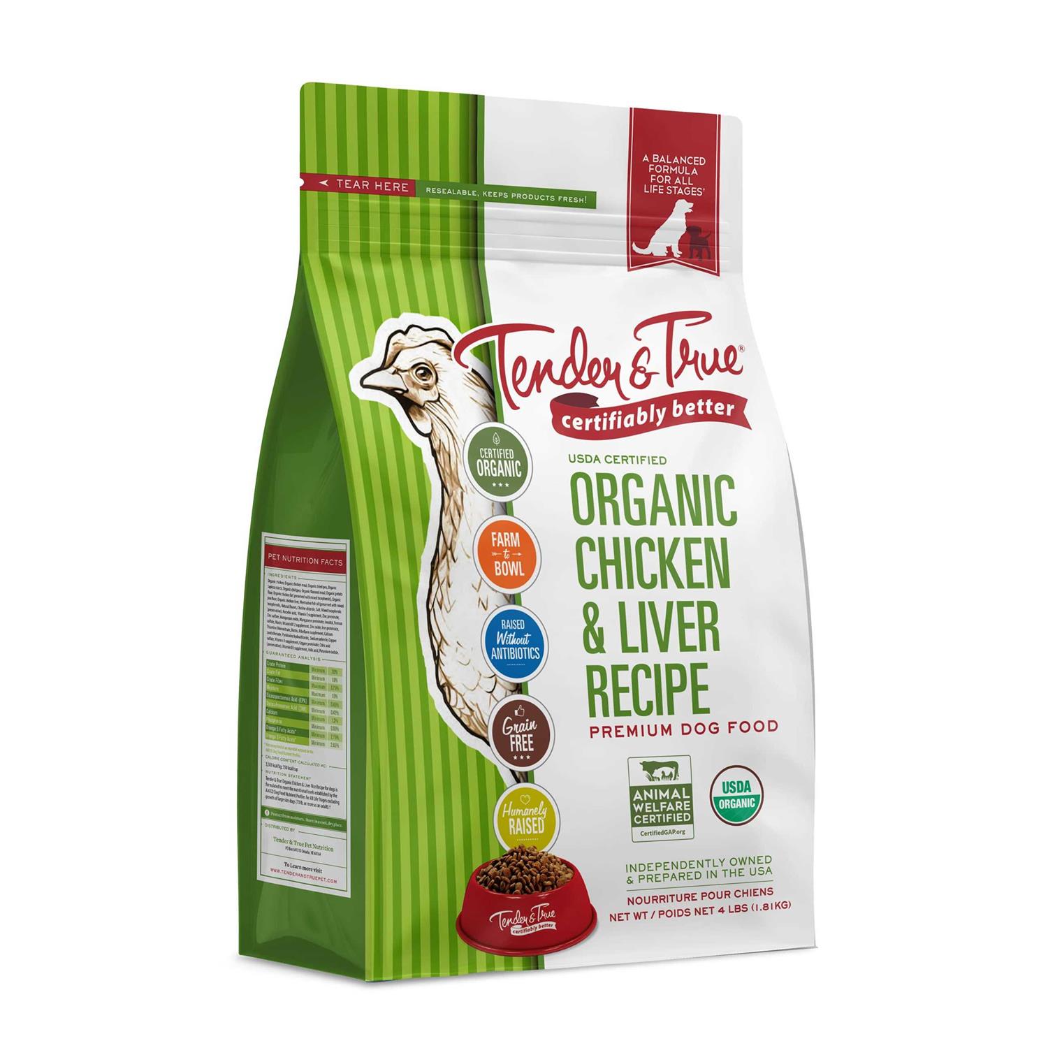 Tender & True Chicken and Liver Dog Food