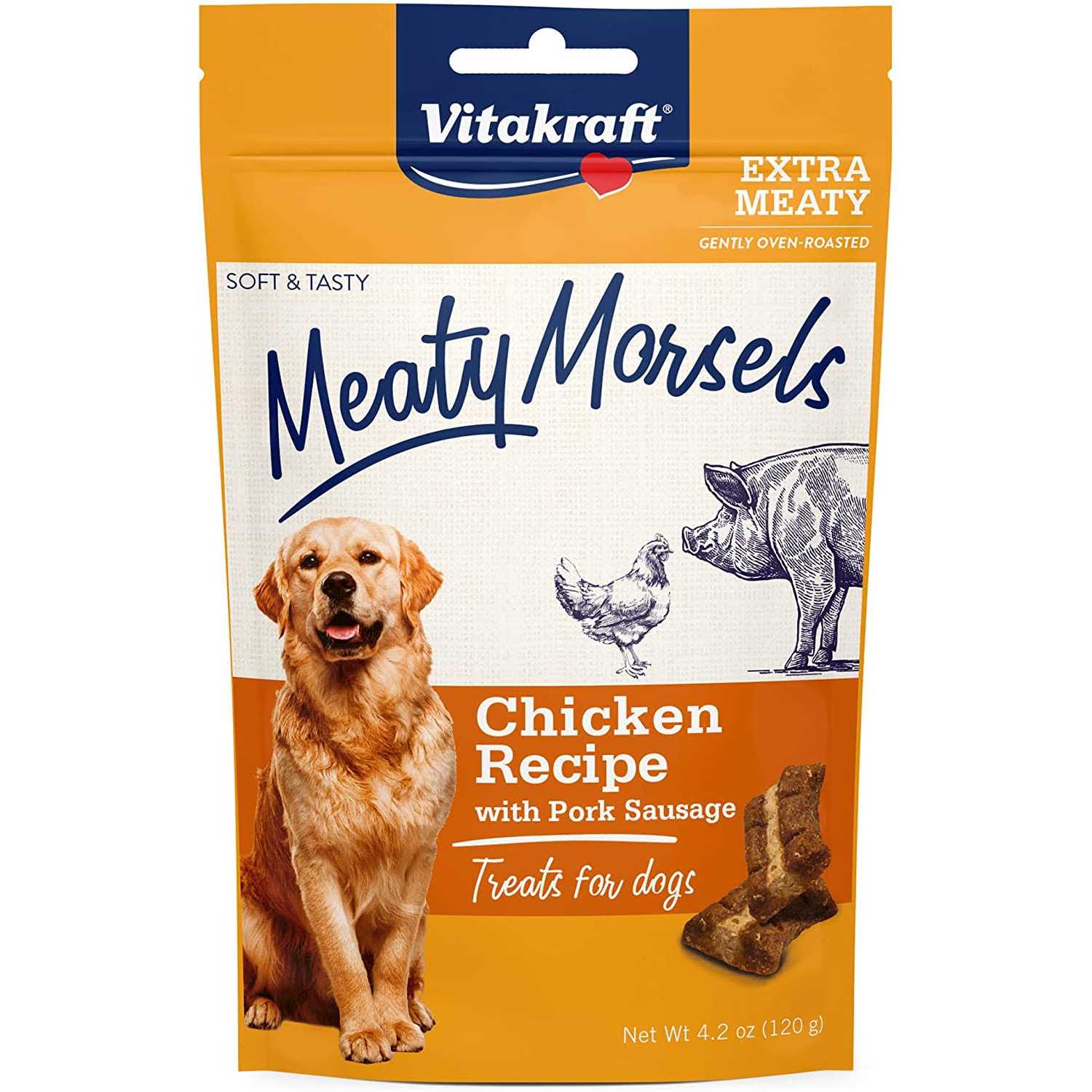Alternative view of Vitakraft Meaty Morsels Chicken Recipe with Beef & Carrots Dog Treat Mini
