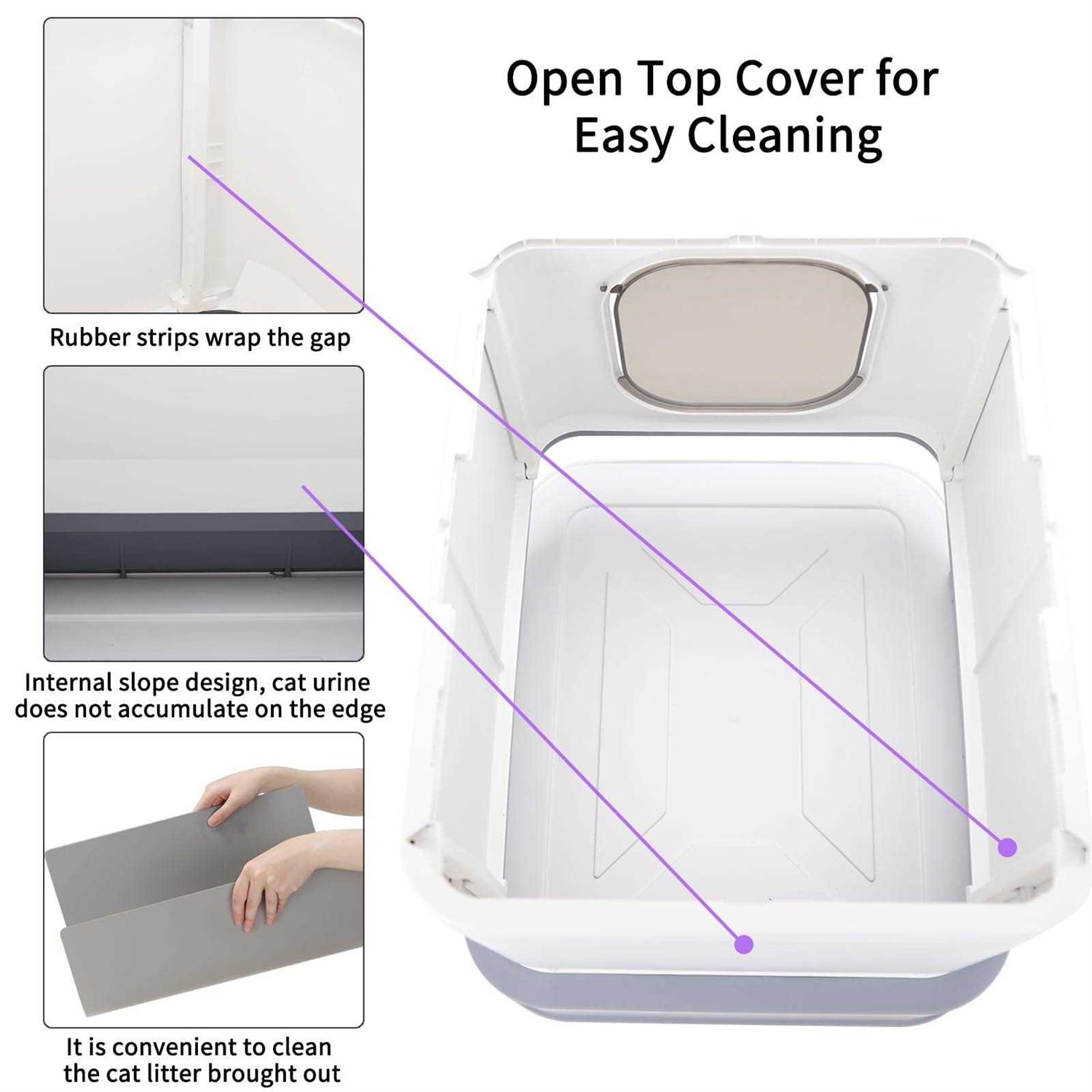 Alternative view of RIZZARI Millions Sold Wordwide Cat Litter Box Large Top Entry Anti-Splashing Litter Box with Lid