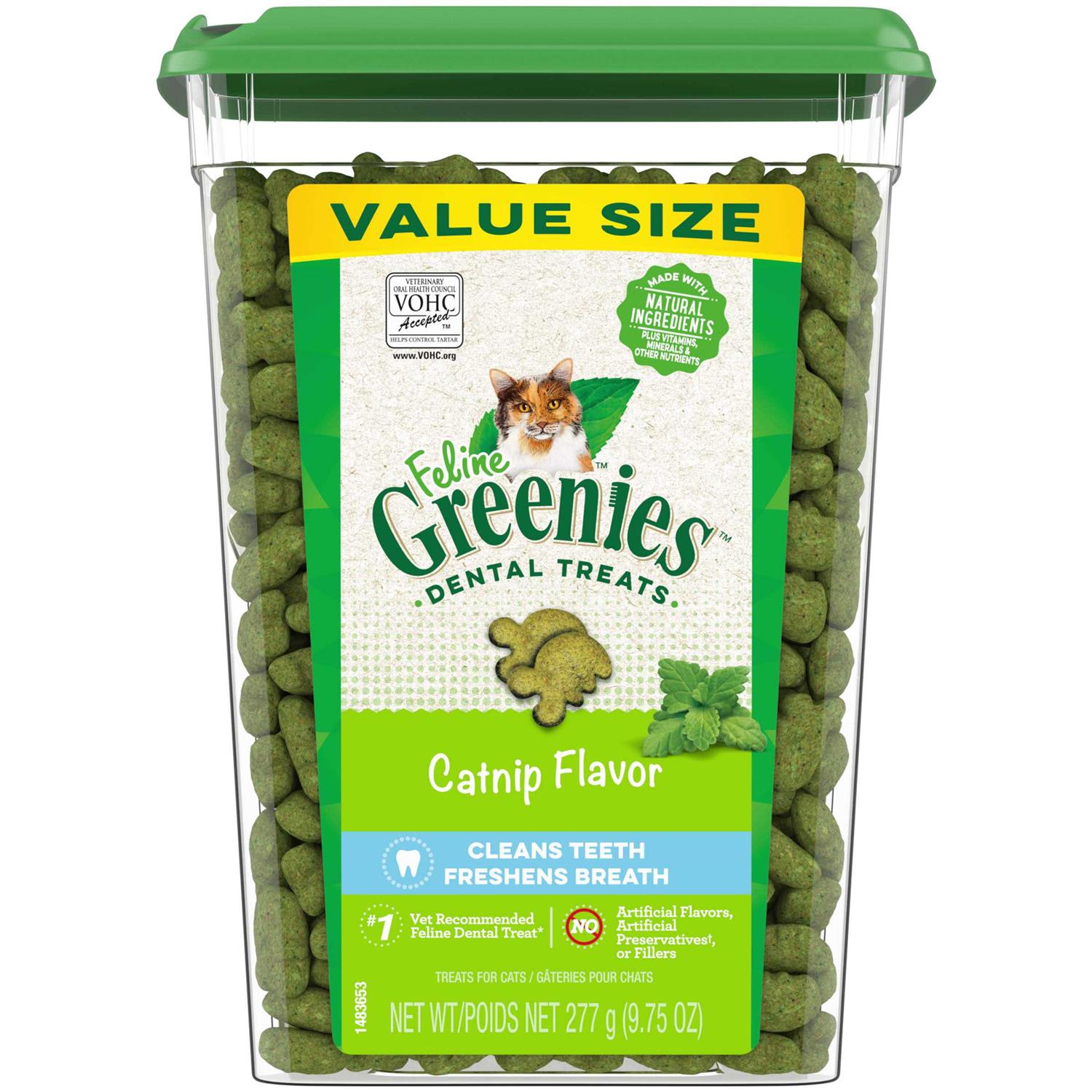 FELINE GREENIES Dental Cat Treats Flavor