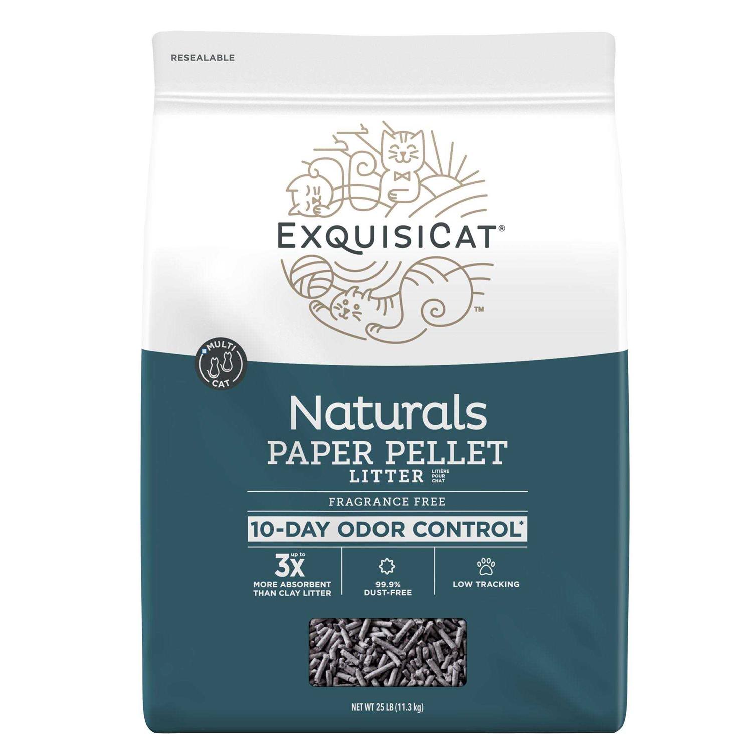ExquisiCat Naturals Multi-Cat Paper Pellet Cat Litter