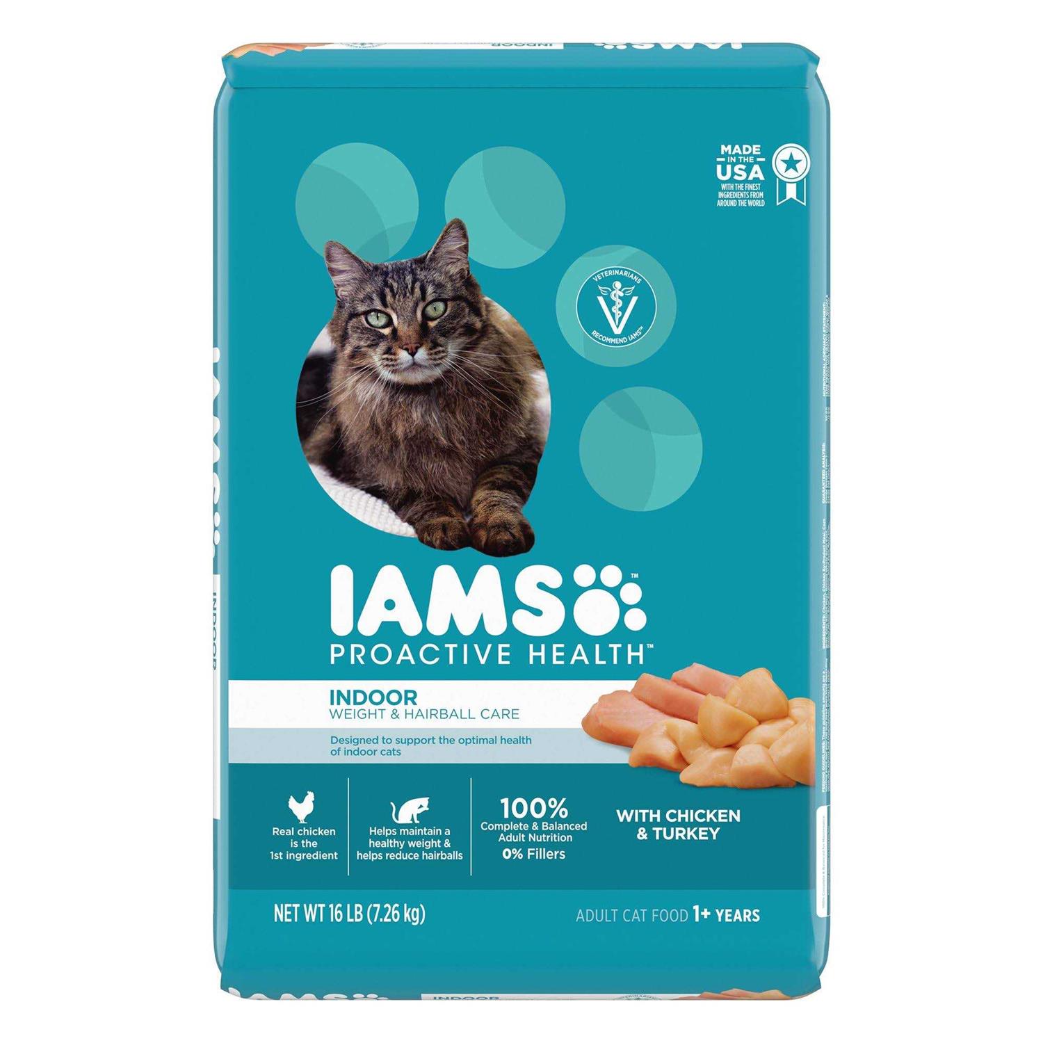 IAMS ProActive Health Weight & Hairball Care Adult Indoor Dry Cat Food