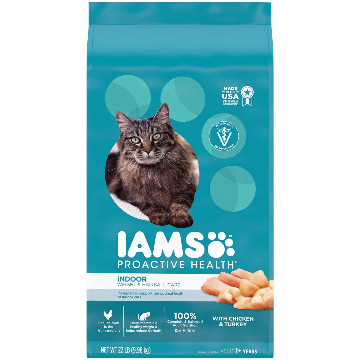 IAMS ProActive Health Weight & Hairball Care Adult Indoor Dry Cat Food