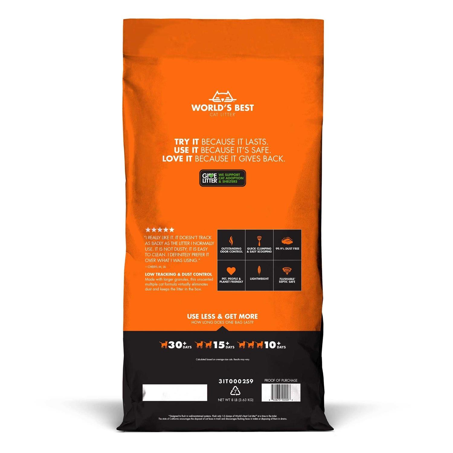 Alternative view of World's Best Cat Litter Low Tracking & Dust Control