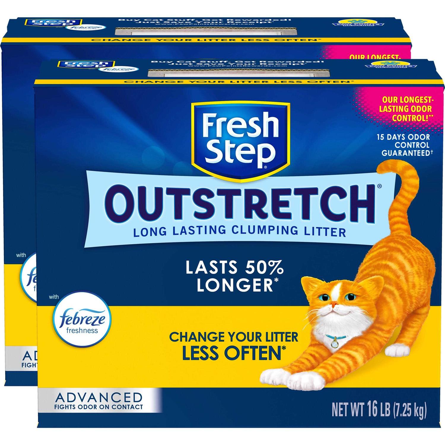 Fresh Step Outstretch Febreze Concentrated Clumping Litter