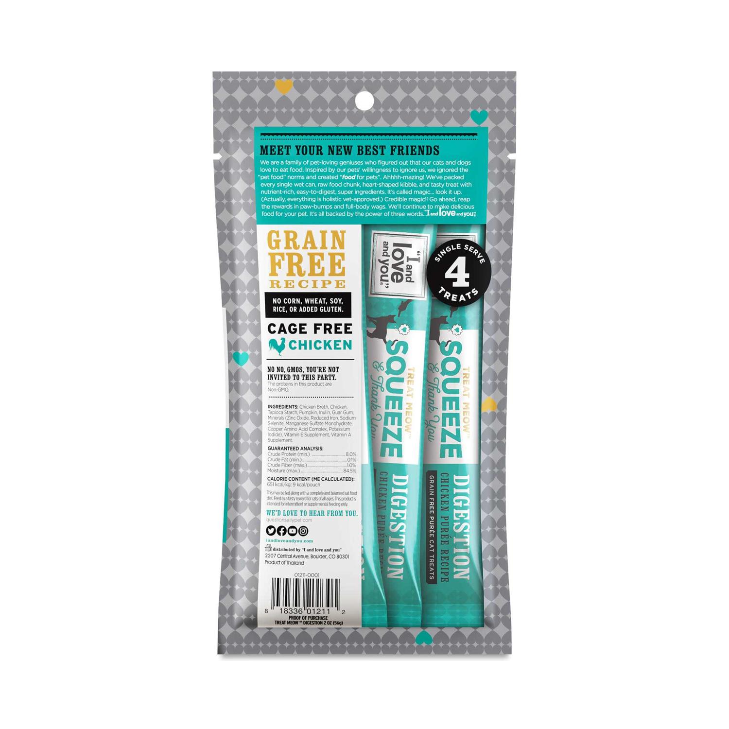 Alternative view of I and Love and You Treat Meow Support Puree Lickable Cat Treats