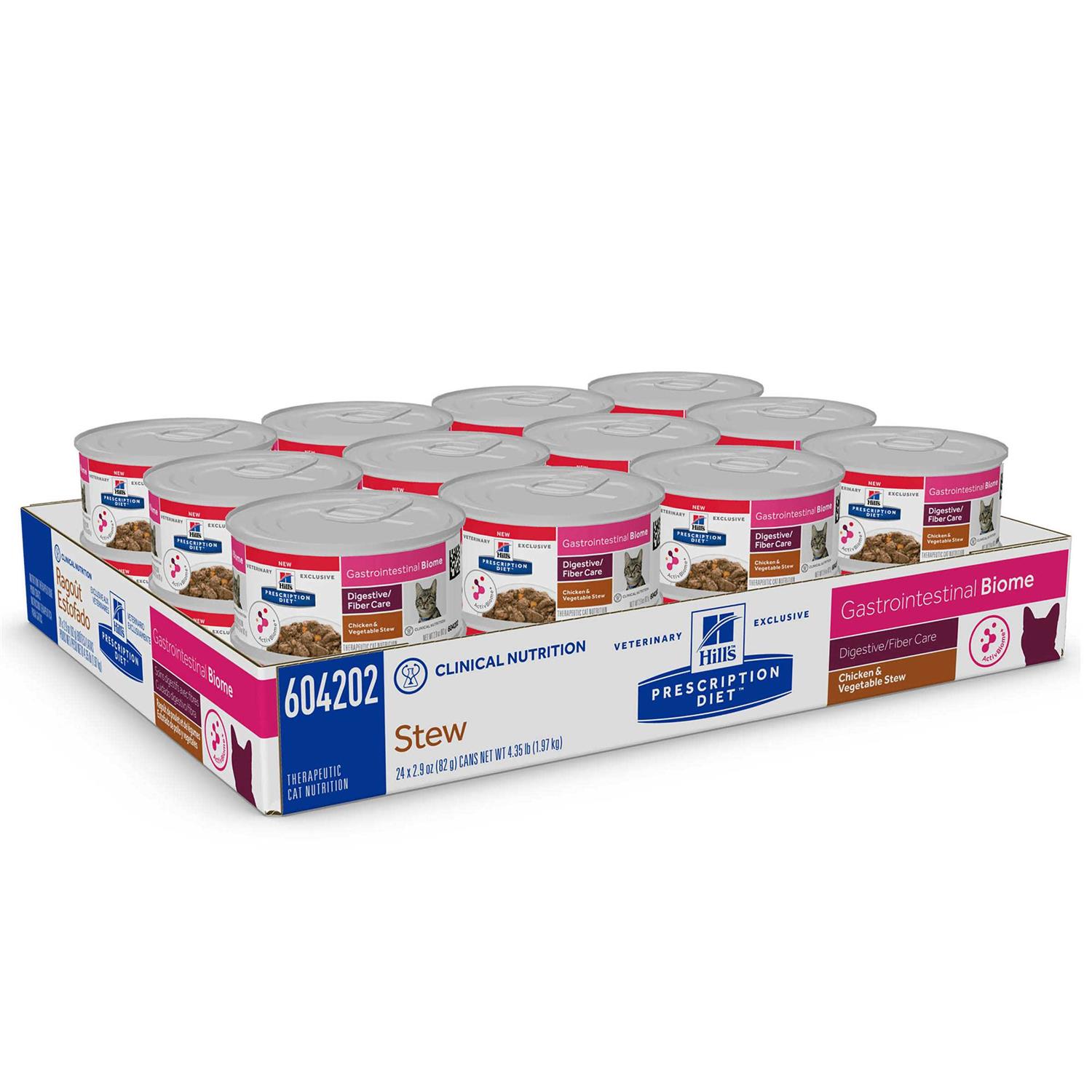 Alternative view of Hill's Prescription Diet Gastrointestinal Biome Digestive/Fiber Care Chicken & Vegetable Stew Wet Cat Food