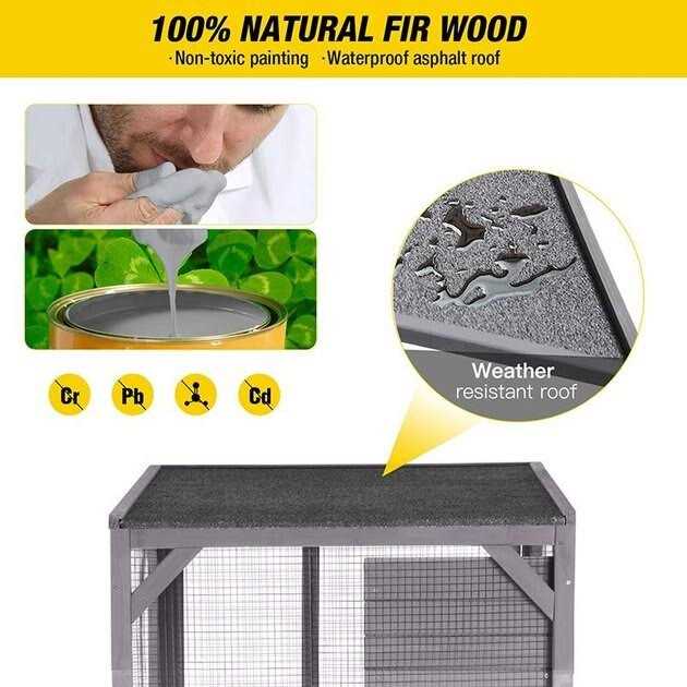 Alternative view of Aivituvin Cat House Outdoor Cat Catio AIR22
