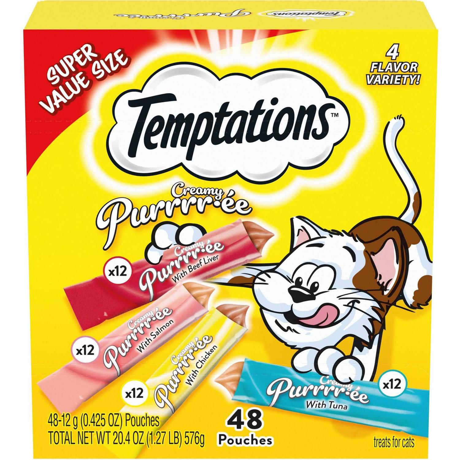 Temptations Creamy Puree Lickable Cat Treats