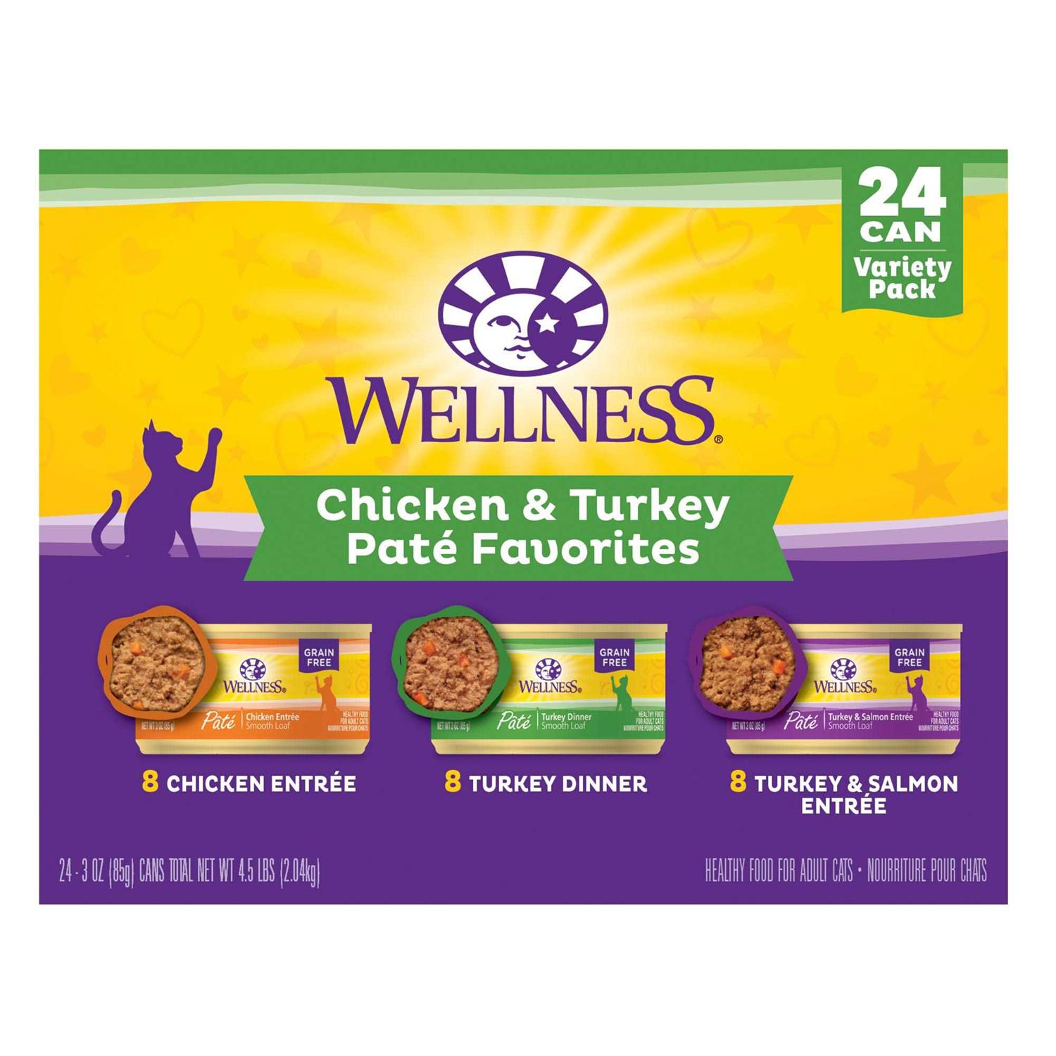 Wellness Chicken & Turkey Pate Complete Health Favorites Variety Pack