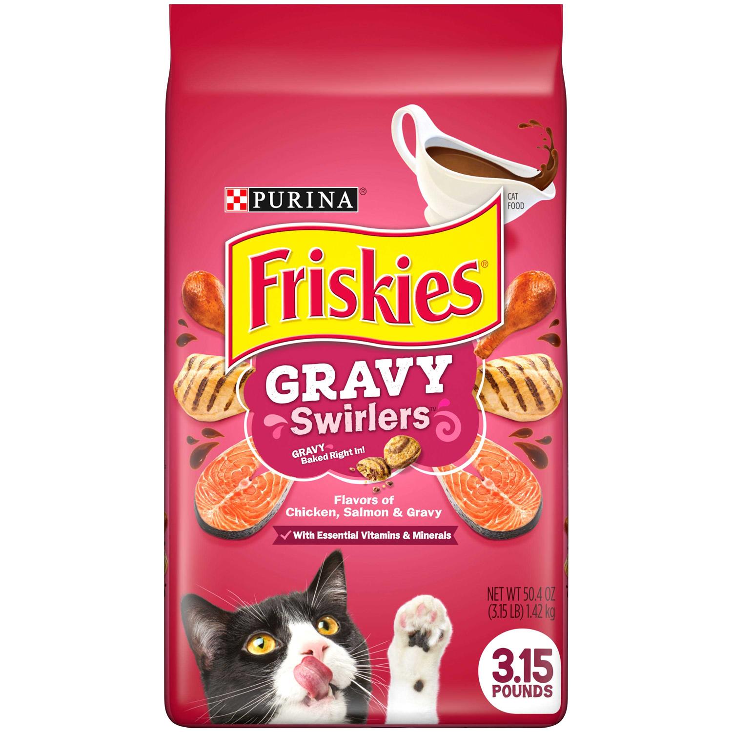 Friskies Dry Cat Food Gravy Swirlers