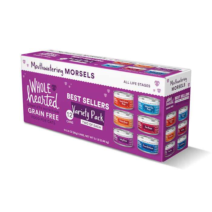WholeHearted Grain Free Mouthwatering Morsels Wet Cat Food Variety Pack