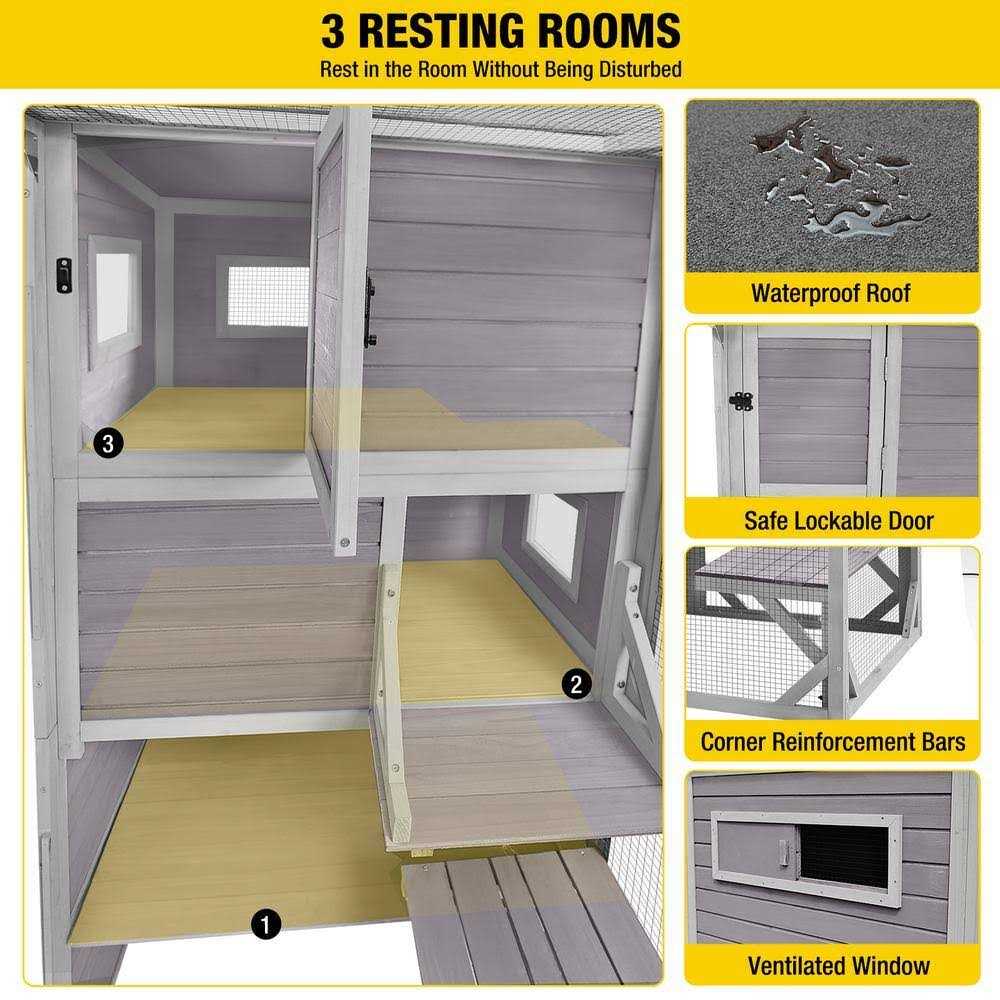 Alternative view of aivituvin AIR54 Outdoor Cat Enclosure