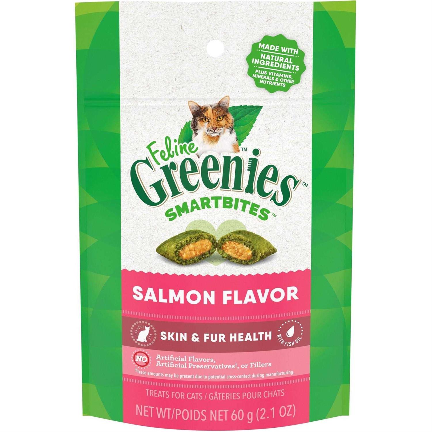 Feline Greenies SmartBites Cat Treats Skin & Fur