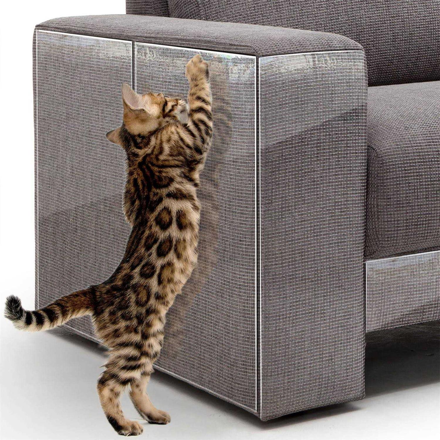 12 PCS Anti Cat Scratch Furniture Protector Clear Couch Protector for Cats