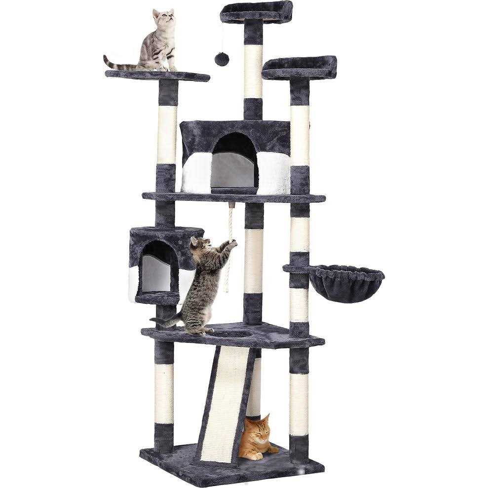 Alternative view of Yaheetech 79-in Plush Cat Tree & Condo