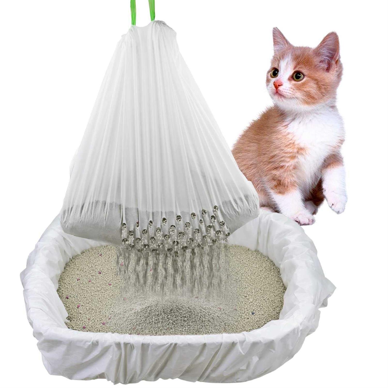 Mygeromon Sifting Cat Litter Box Liners Bags with Holes