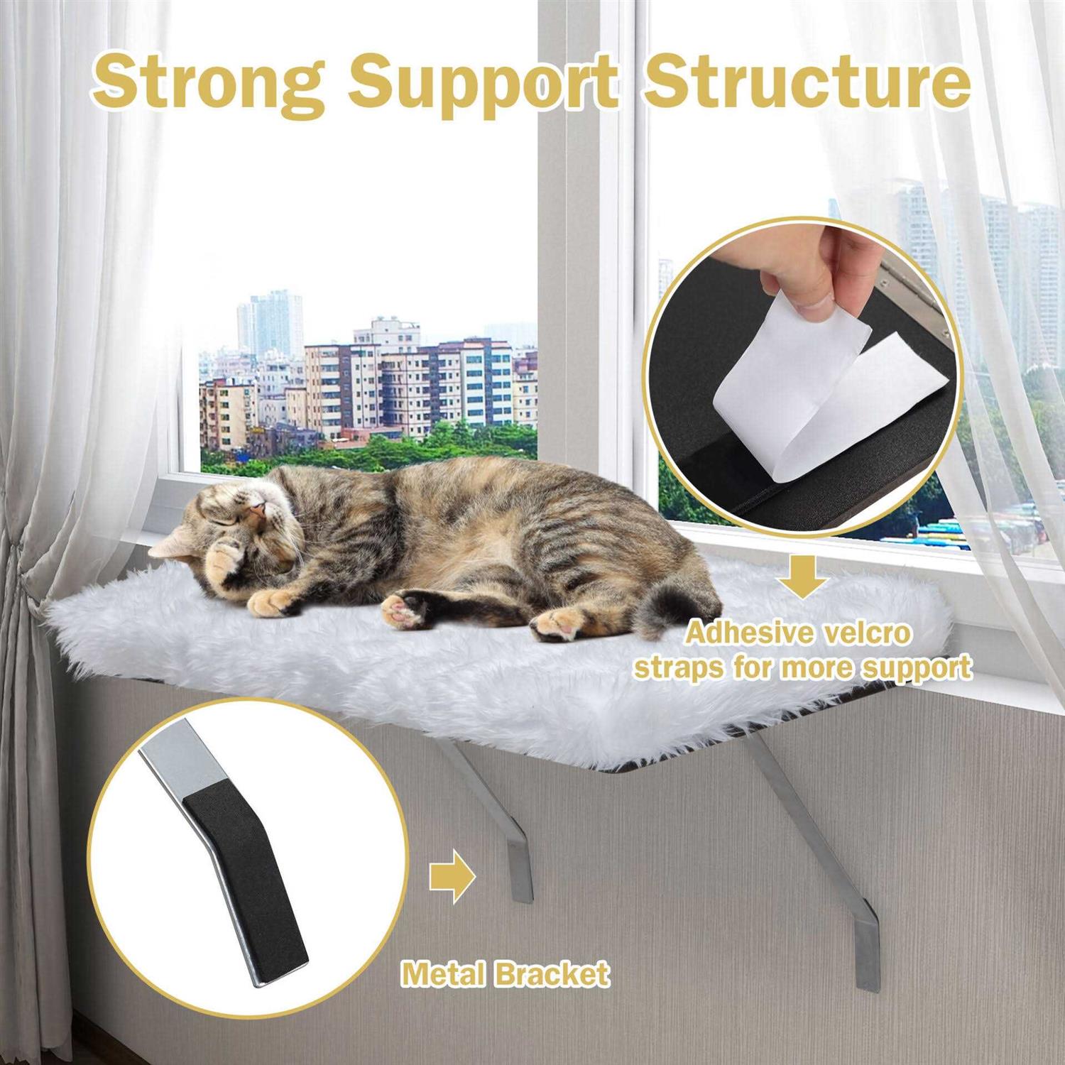 Alternative view of Coziwow Cat Window Perch & Windowsill Bed with Soft Cushion