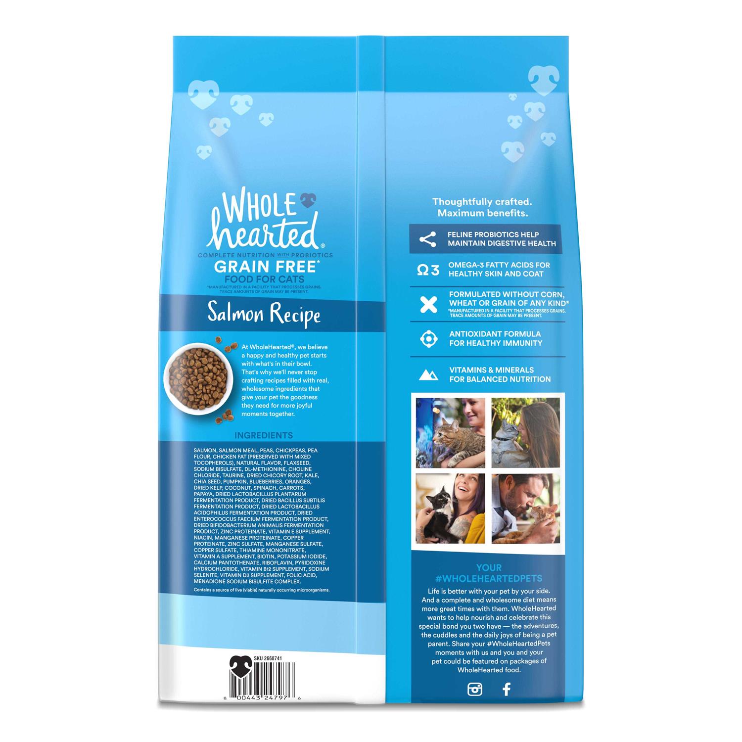 Alternative view of WholeHearted Grain Free Salmon Formula Dry Cat Food