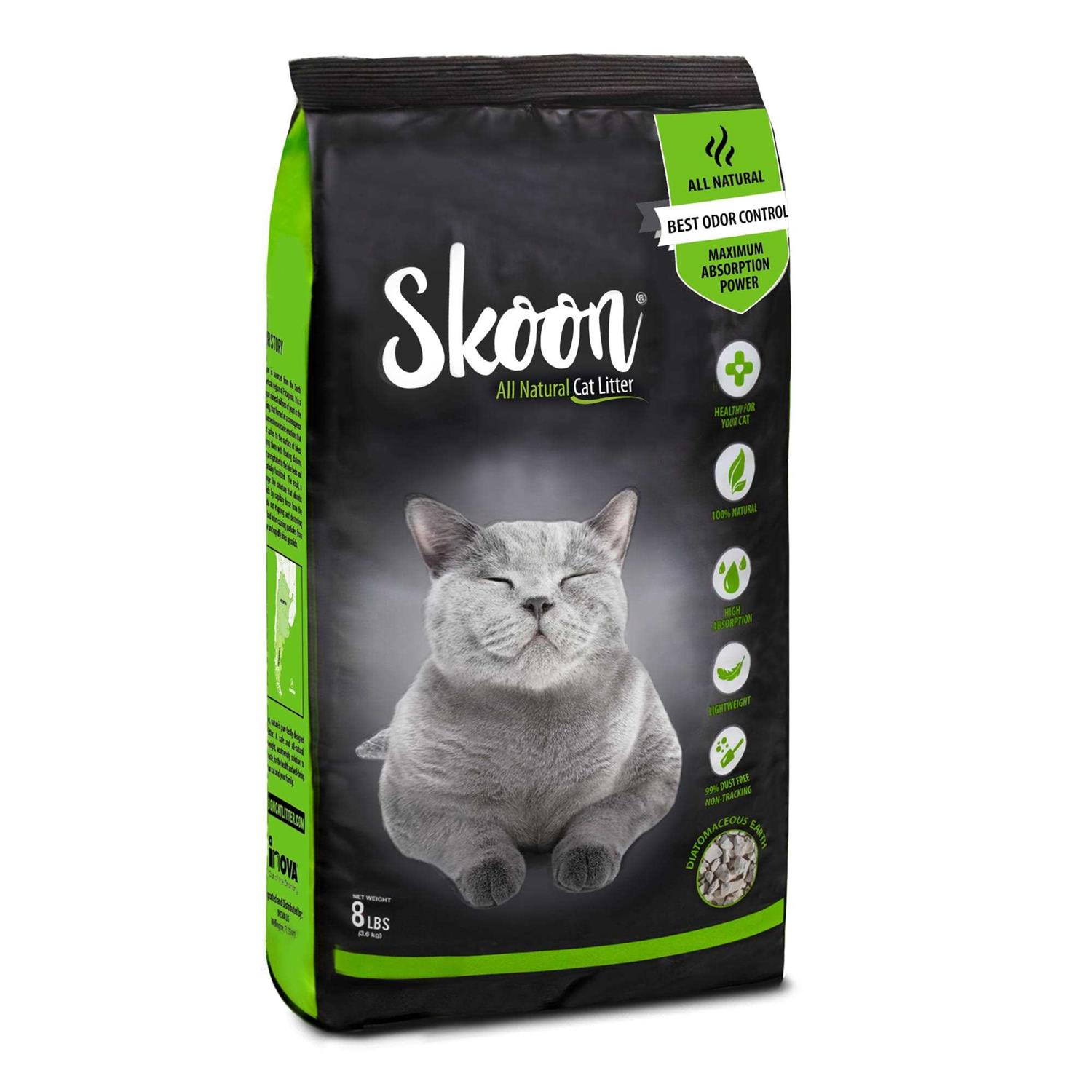 Skoon All-Natural Cat Litter Light-Weight, Non-Clumping, Low Maintenance, Eco-Friendly