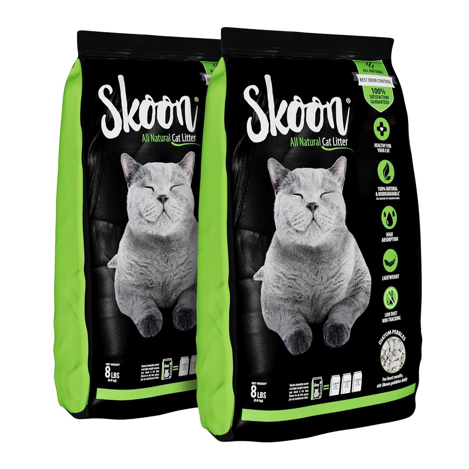 Skoon All-Natural Cat Litter Light-Weight, Non-Clumping, Low Maintenance, Eco-Friendly