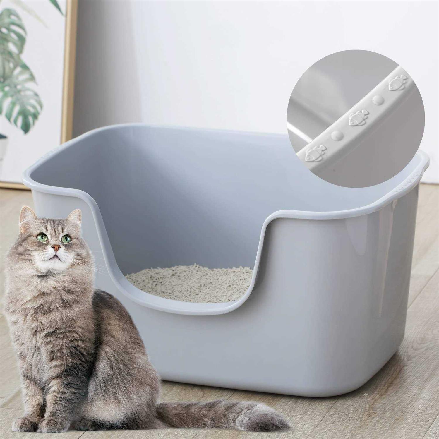 Smart Paws Cat Litter Box with High Sides