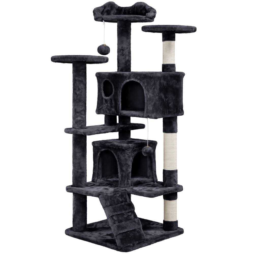 Yaheetech 54H Cat Tree with 2 Condos for Kittens Small Cats