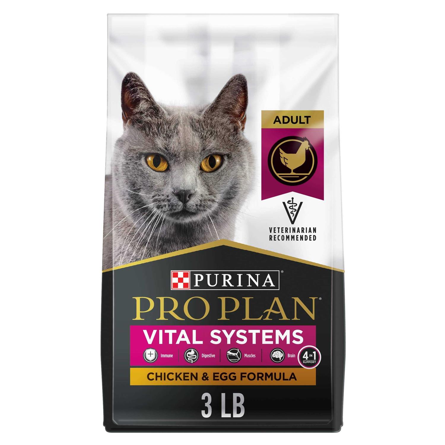 Pro Plan Purina Vital Systems Egg Formula 4-in-1 Adult Dry Cat Food